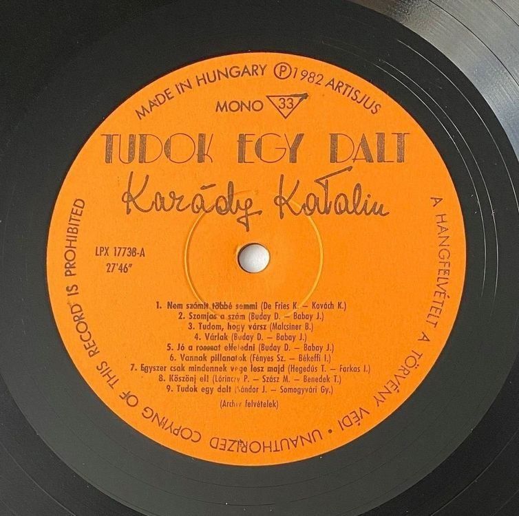 Dischi in vinile: Karády Katalin, Tudok Egy Dalt – Usato da Flums venduto da Empe1 2