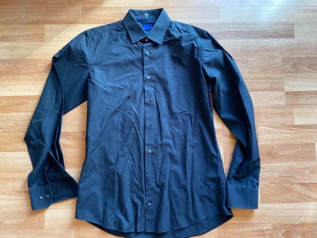 JOOP! Hemd schwarz Gr. 39 slim fit stretch