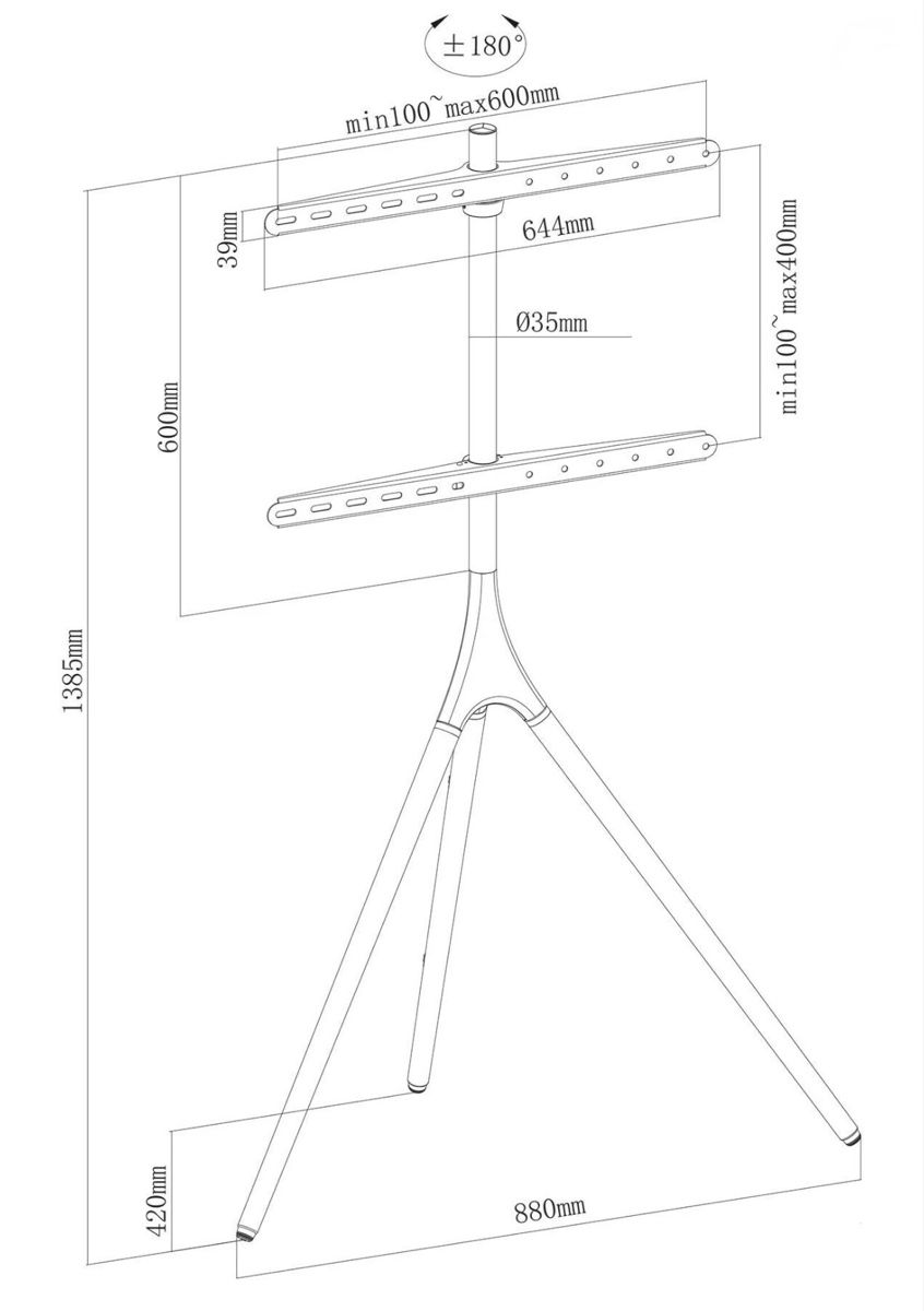 Wandhalterungen: TV Ständer Bodenständer 35"-75" – Gebraucht aus Dietlikon von rogd 3