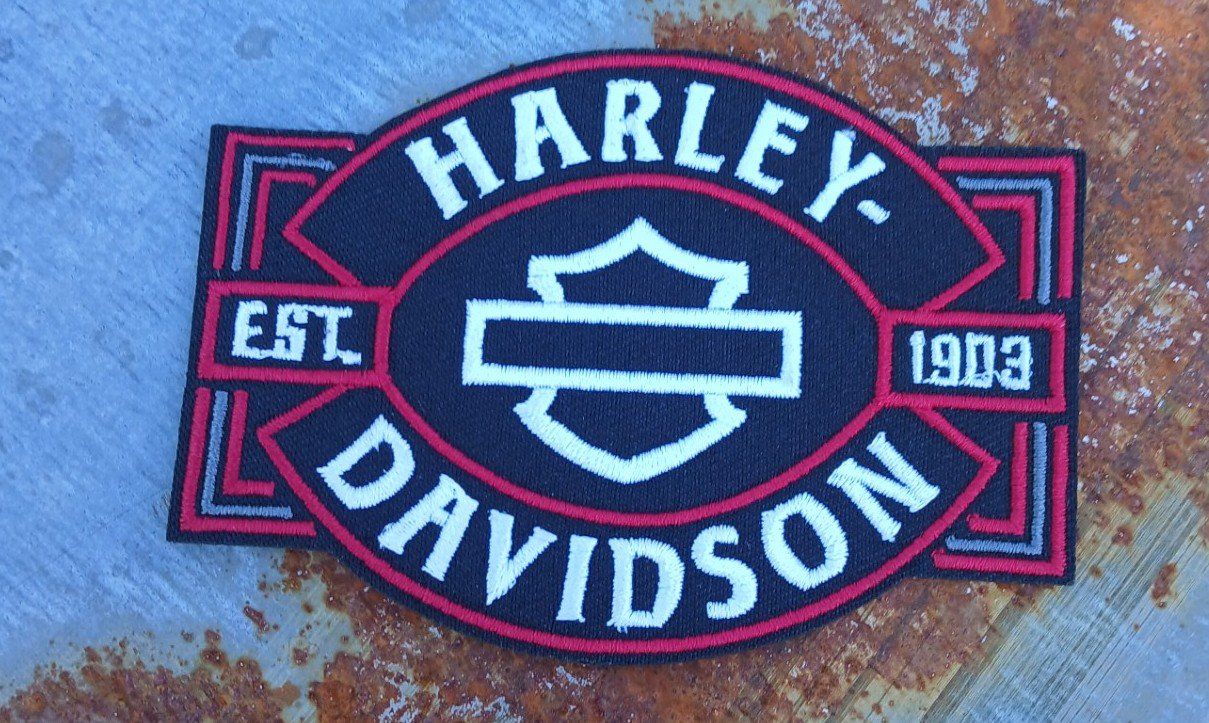 Harley-Davidson Toppe: Patch Harley Davidson J041 – Nuovo e nell'imballaggio originale da Allens venduto da MADE.IN.ROCK.N.ROLL