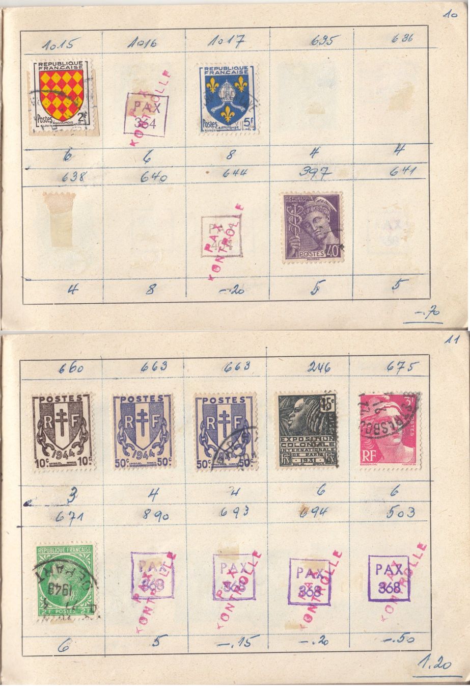 Alle Briefmarken: Auswahlheft Frankreich – Gebraucht aus Bürglen TG von StampGraf 5