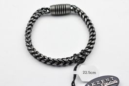 AKZENT Armband Antikstyle Edelstahl geschwärzt 22.5cm