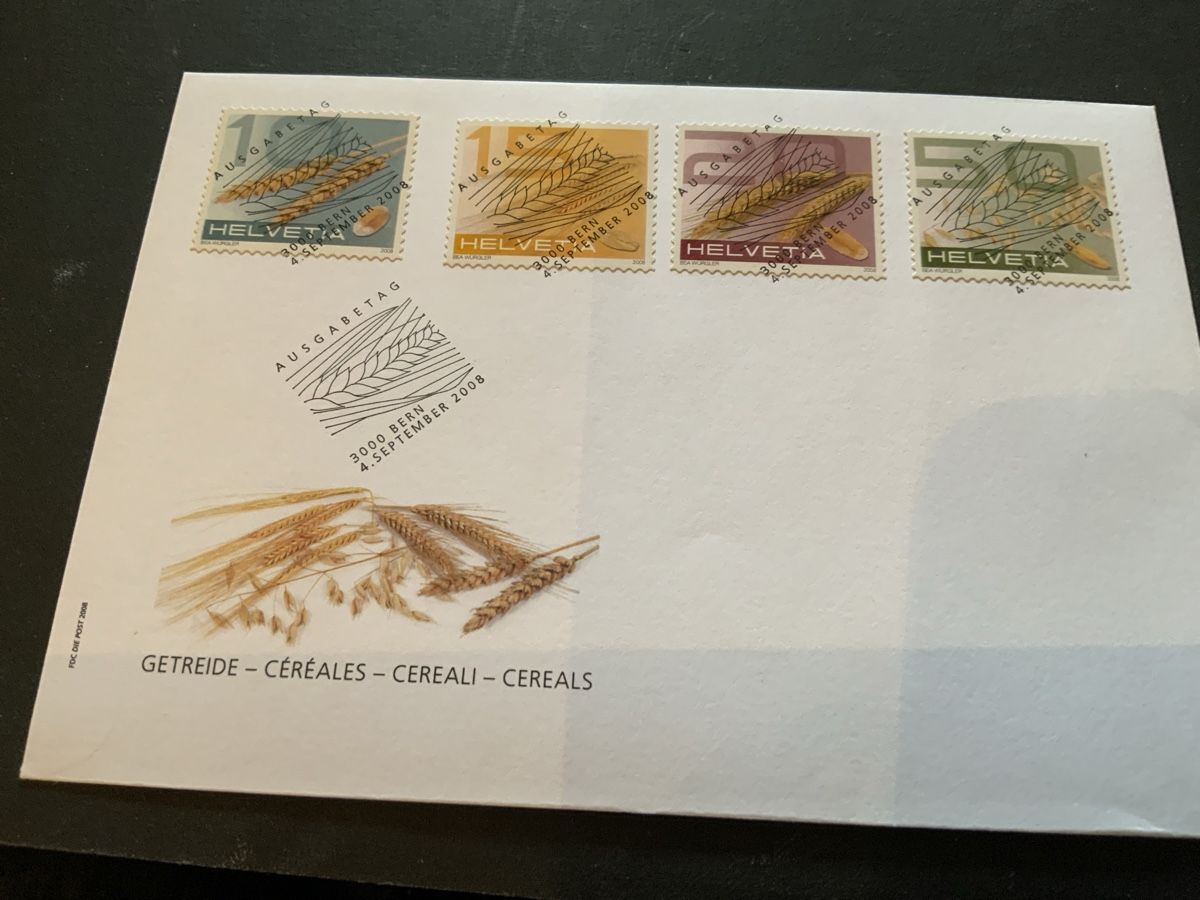 Tutti i francobolli: 2008 DAUERMARKEN GETREIDE FDC VOLL EINWANDFREI – Usato da Beinwil am See venduto da Ricri