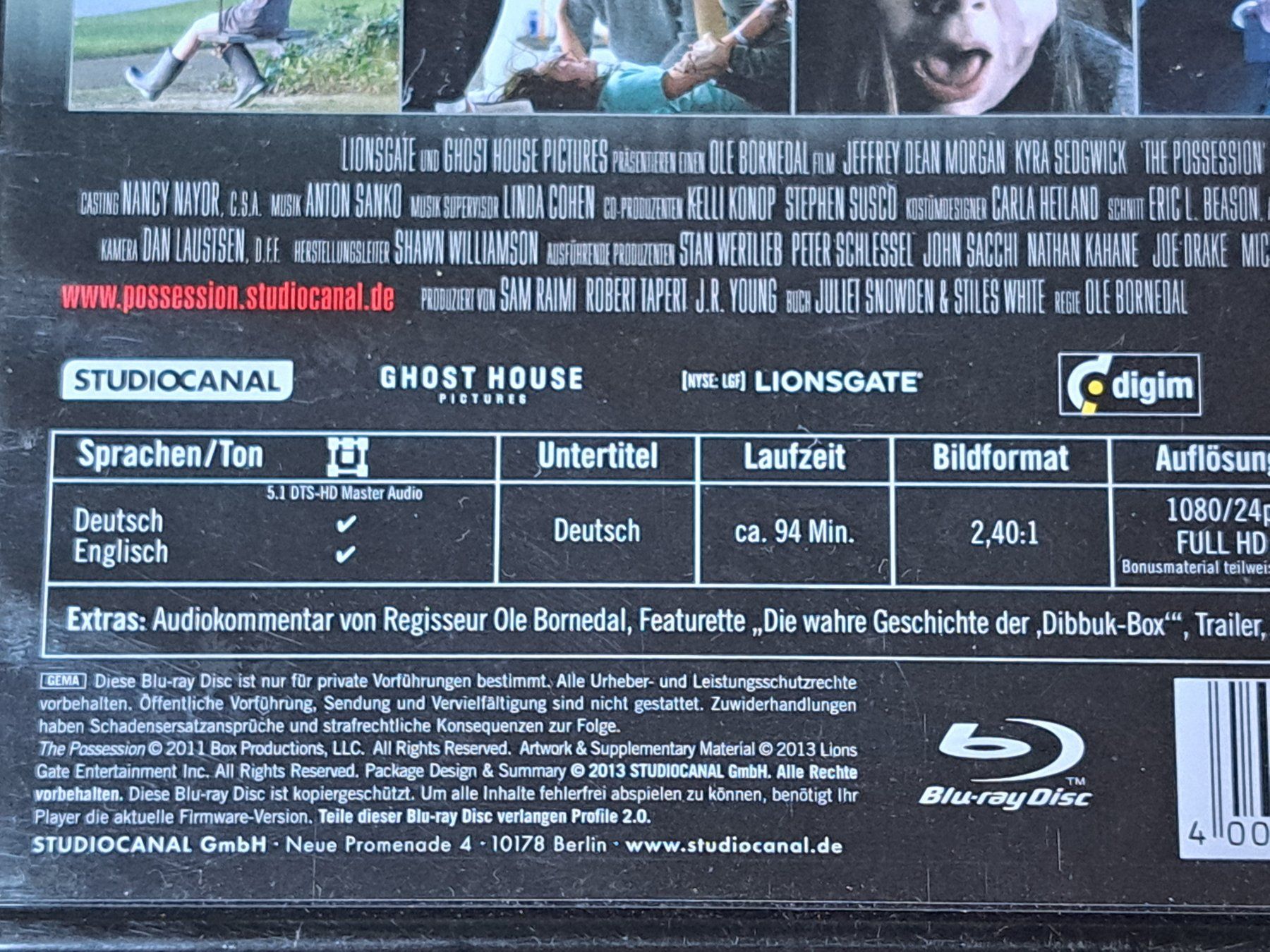 Alle DVDs: Blu-ray Possession, Das Dunkle in Dir, UNCUT EDITION – Neu (gemäss Beschreibung) aus Unterseen von Kanica 2