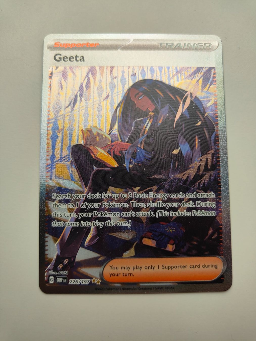 Pokémon Carte collezionabili: Pokemon Geeta Alt Art Full Art Trainer Supporter Obsidian – Usato da Thalwil venduto da FigurenFreunde