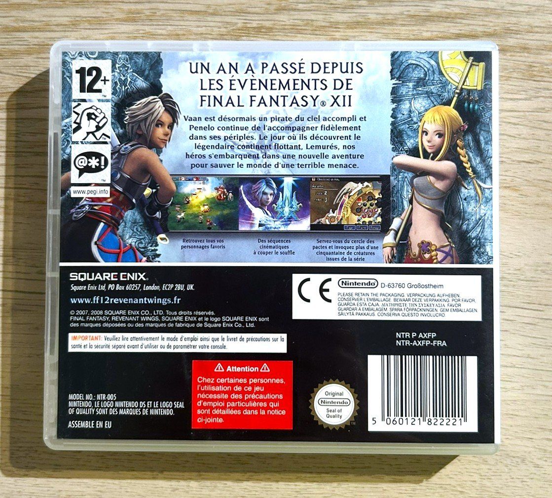Nintendo Giochi: Final Fantasy XII Revenant Wings Nintendo DS – Usato da St. Gallen venduto da Alpine.Arcade 1