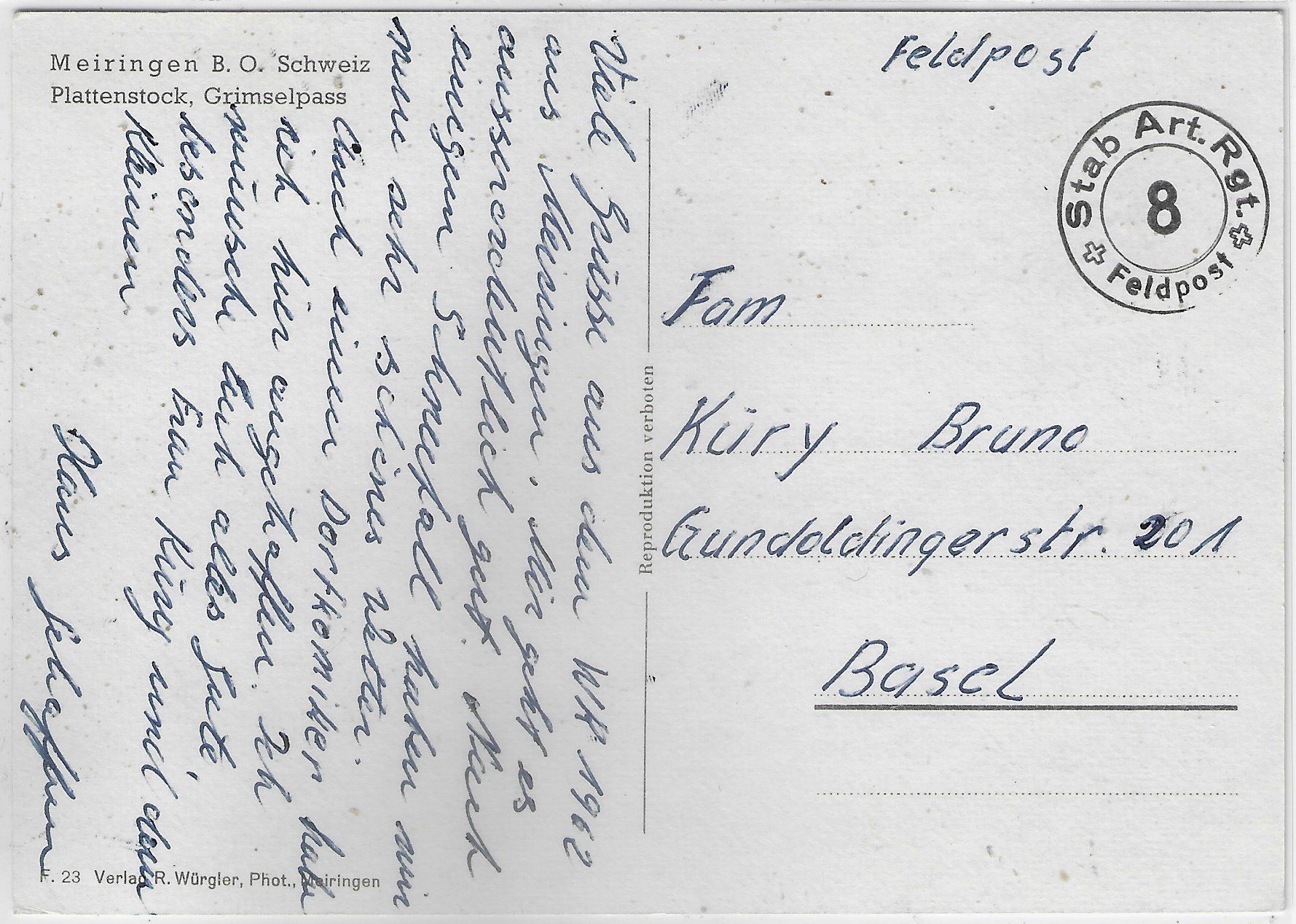 Cartoline postali: Meiringen - Generalansicht – Usato da Ettingen venduto da Kartenplanet 1