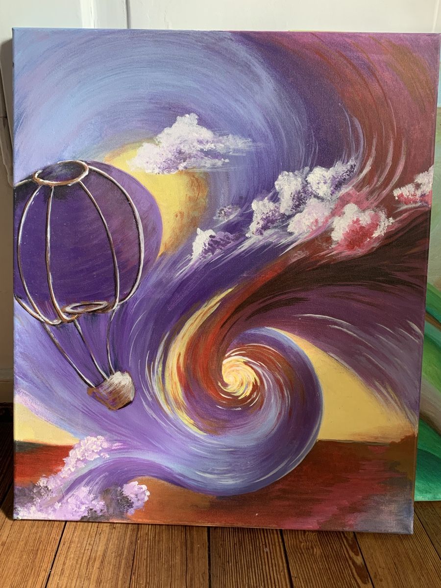 Foto & Immagini: Acryl Bild lila Heissluftballon  – Nuovo (secondo la descrizione) da Murgenthal venduto da jos_r5fh 6