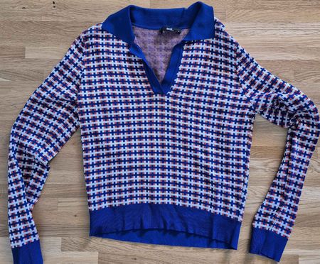 Pull original à motifs géométriques