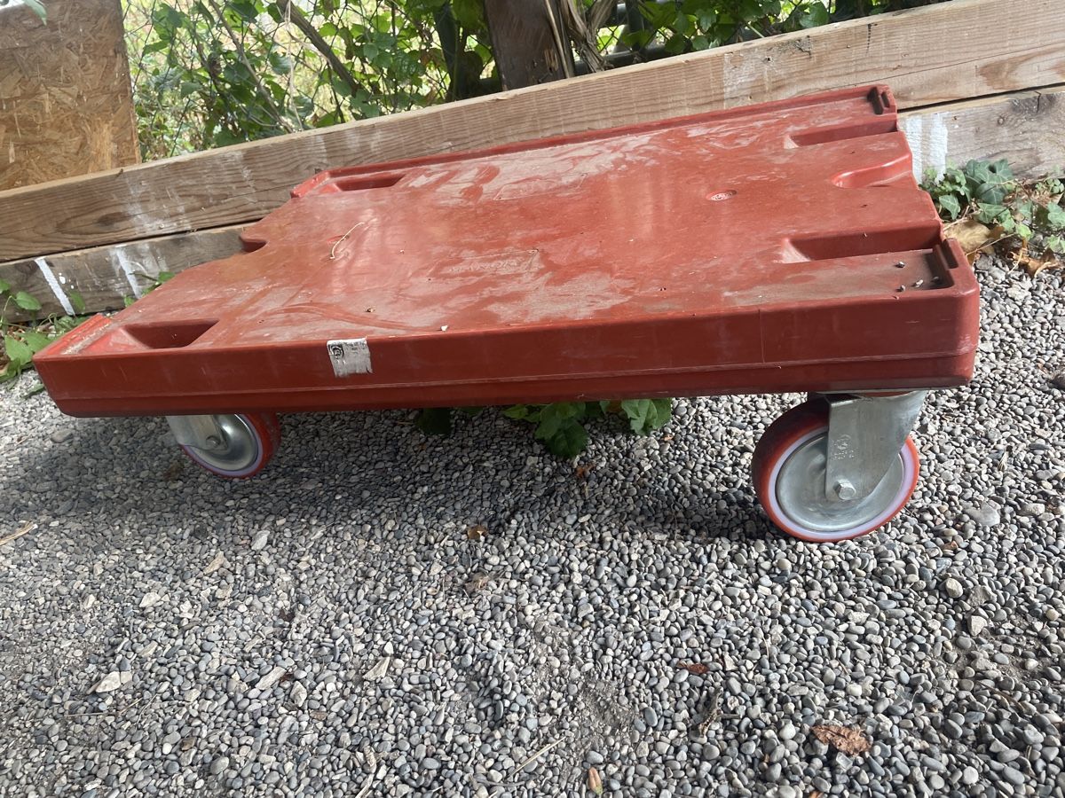 Valigie & Borse: Rollbrett Transportplattform rot mit 4 Rollen, gebraucht – Usato da Gelterkinden venduto da highfligh
