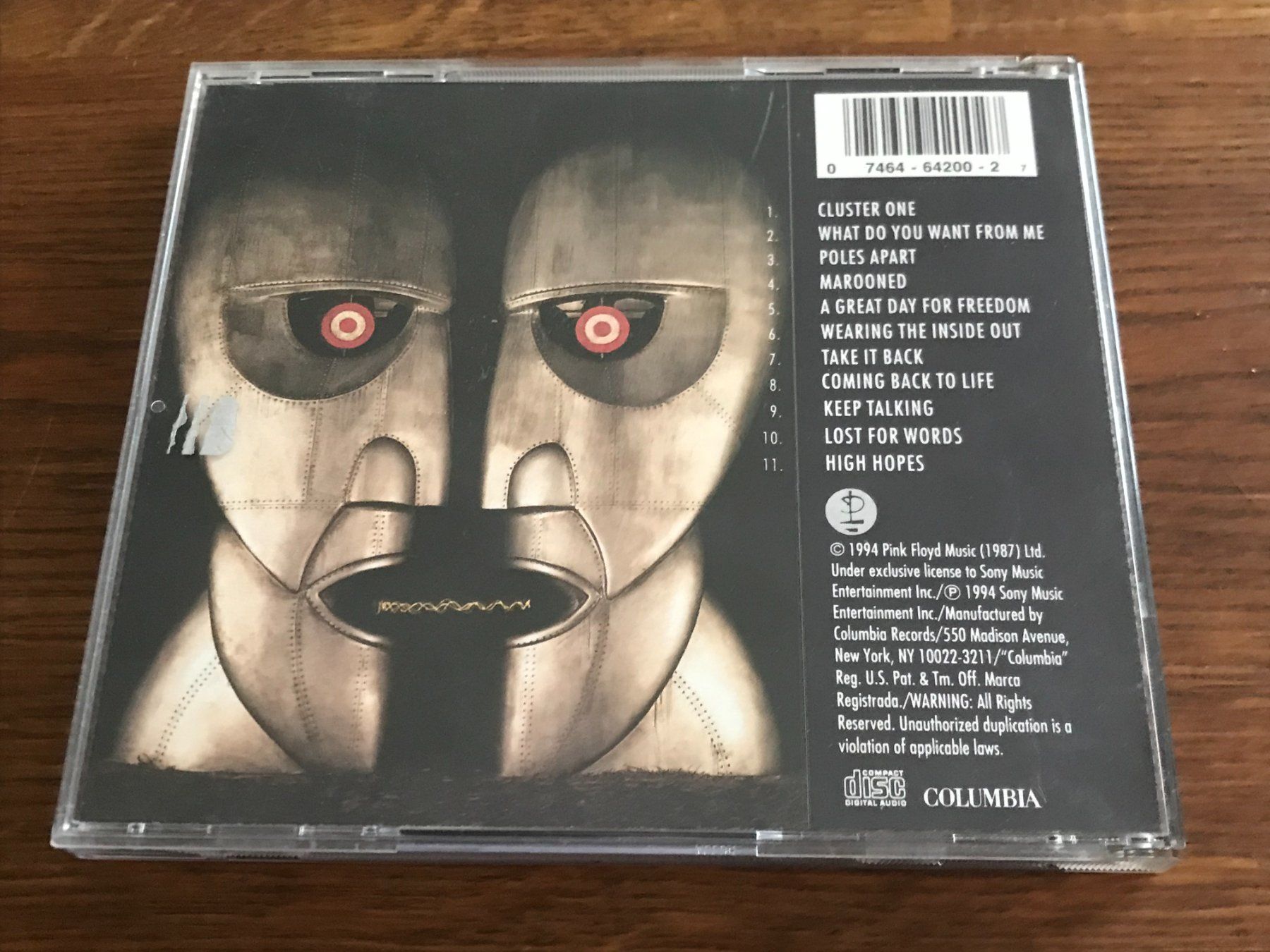 CDs: PINK FLOYD - Division Bell - CD – Gebraucht aus Buchs AG von Archie 2