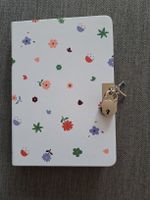 Tagebuch/Notizbuch mit Schloss Blumenmuster 