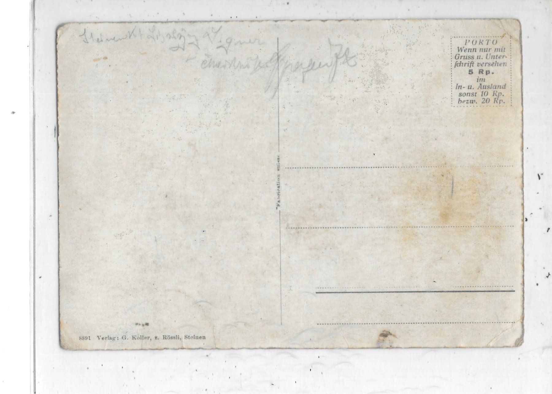 Cartoline postali: SZ Steinen – Usato da Schocherswil venduto da Wilare 1