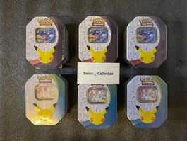 6x Pokémon 30th Celebration Tins EN (NEU!!!)