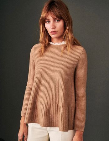 Pull Sézane camel S