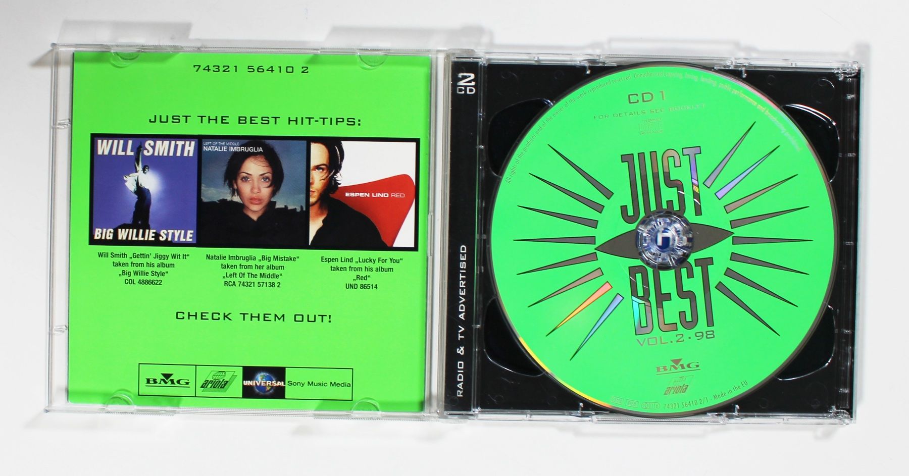 CD: 2CD - JUST THE BEST - 40 CHART TOP HITS 1998 Vol. 2 – Usato da Brüttisellen venduto da Collector-Corner 1