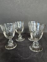 4 Antique mundgeblasen Winegläser