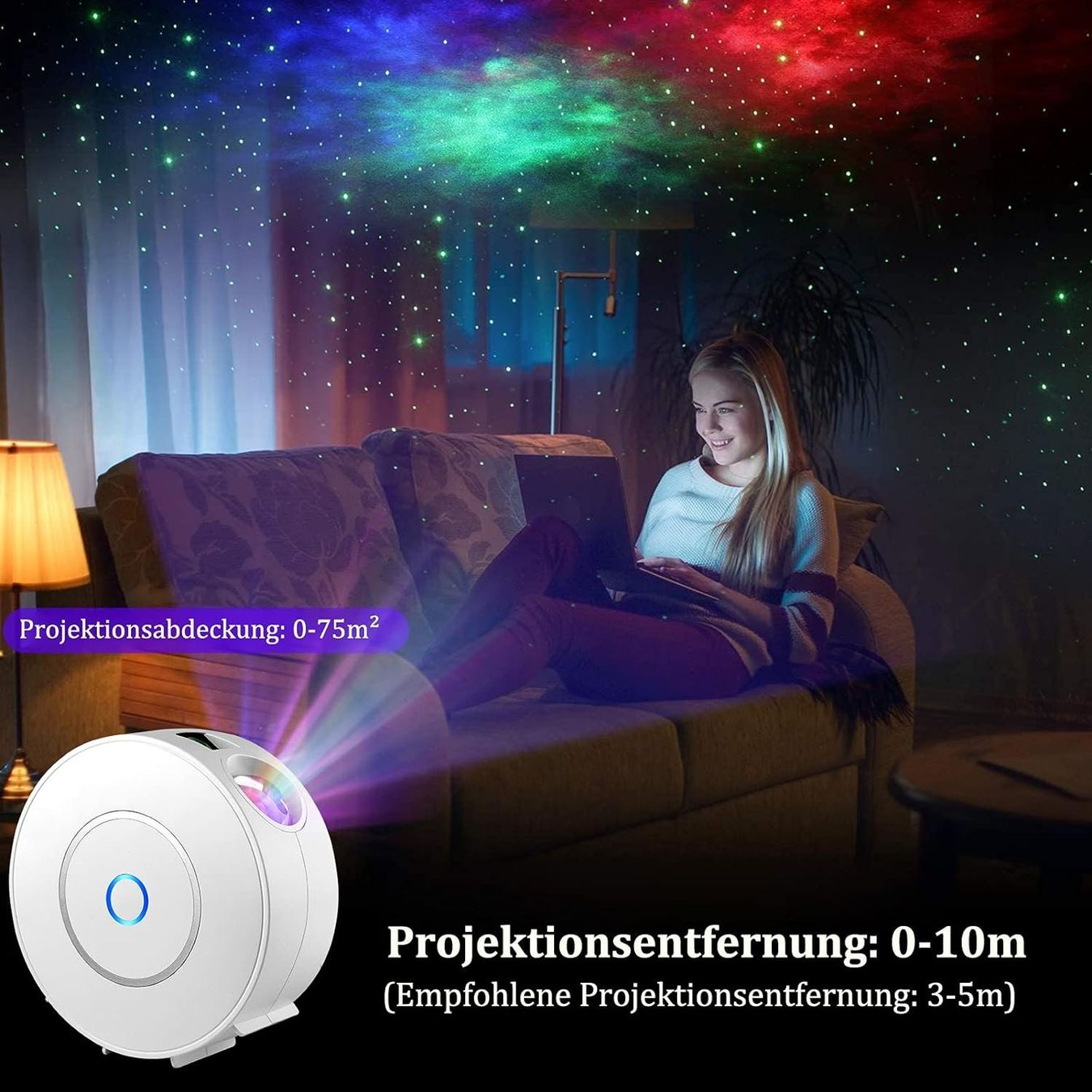 Lampade: Smart LED-Sternenhimmel Projektor mit 3D Galaxy – Nuovo e nell'imballaggio originale da Châtelaine venduto da topshop.switzerland 6