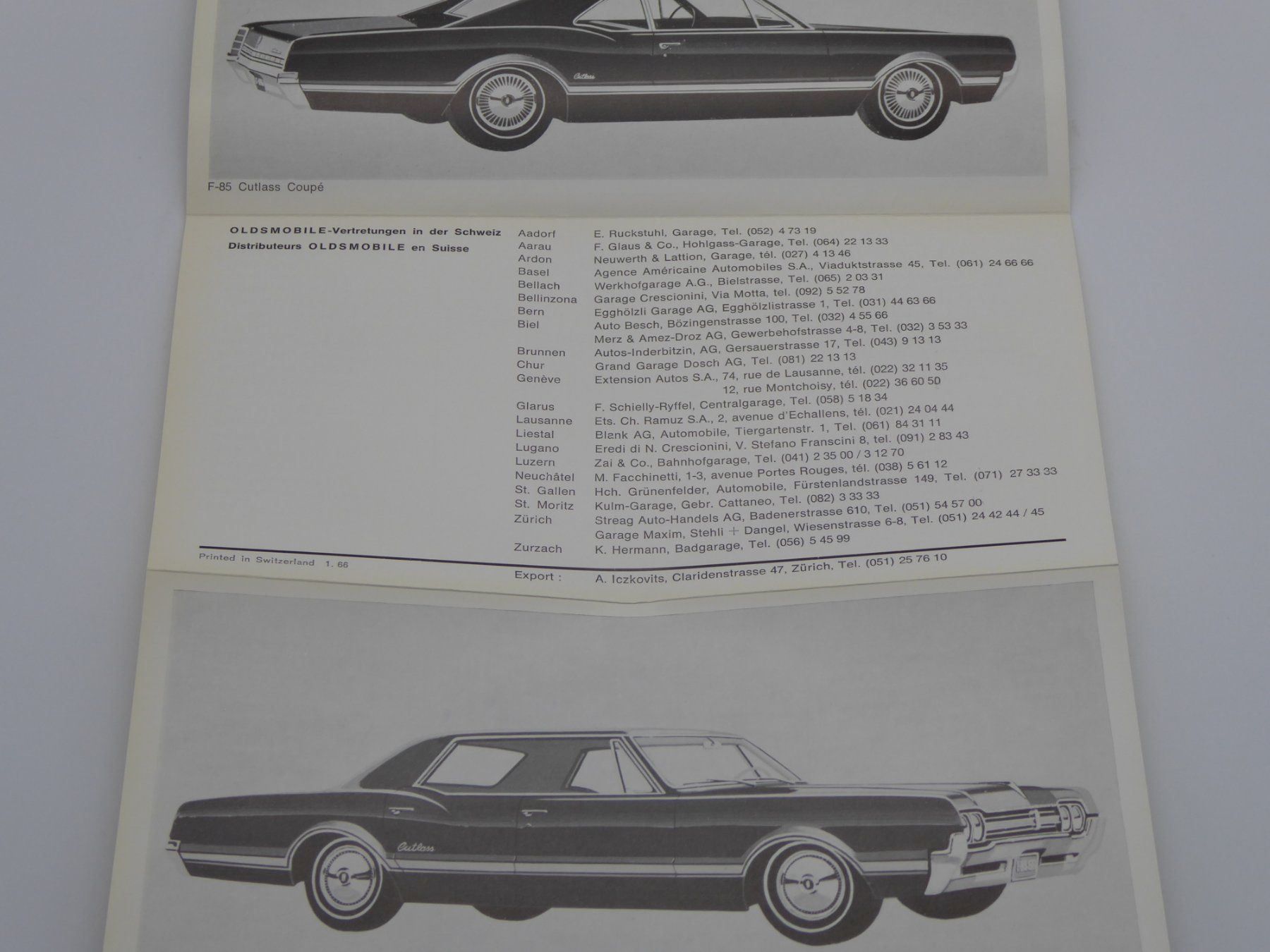 Documenti: Oldsmobile Prospekte 1966 – Usato da Safenwil venduto da efclassics 4