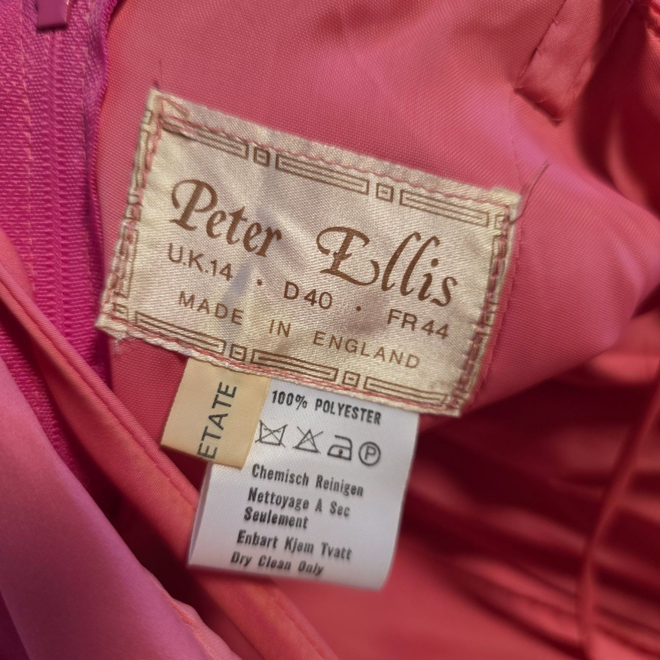 Vestiti: Vintage Kleid Pink 80er M England – Usato da Wald ZH venduto da CapLux 2