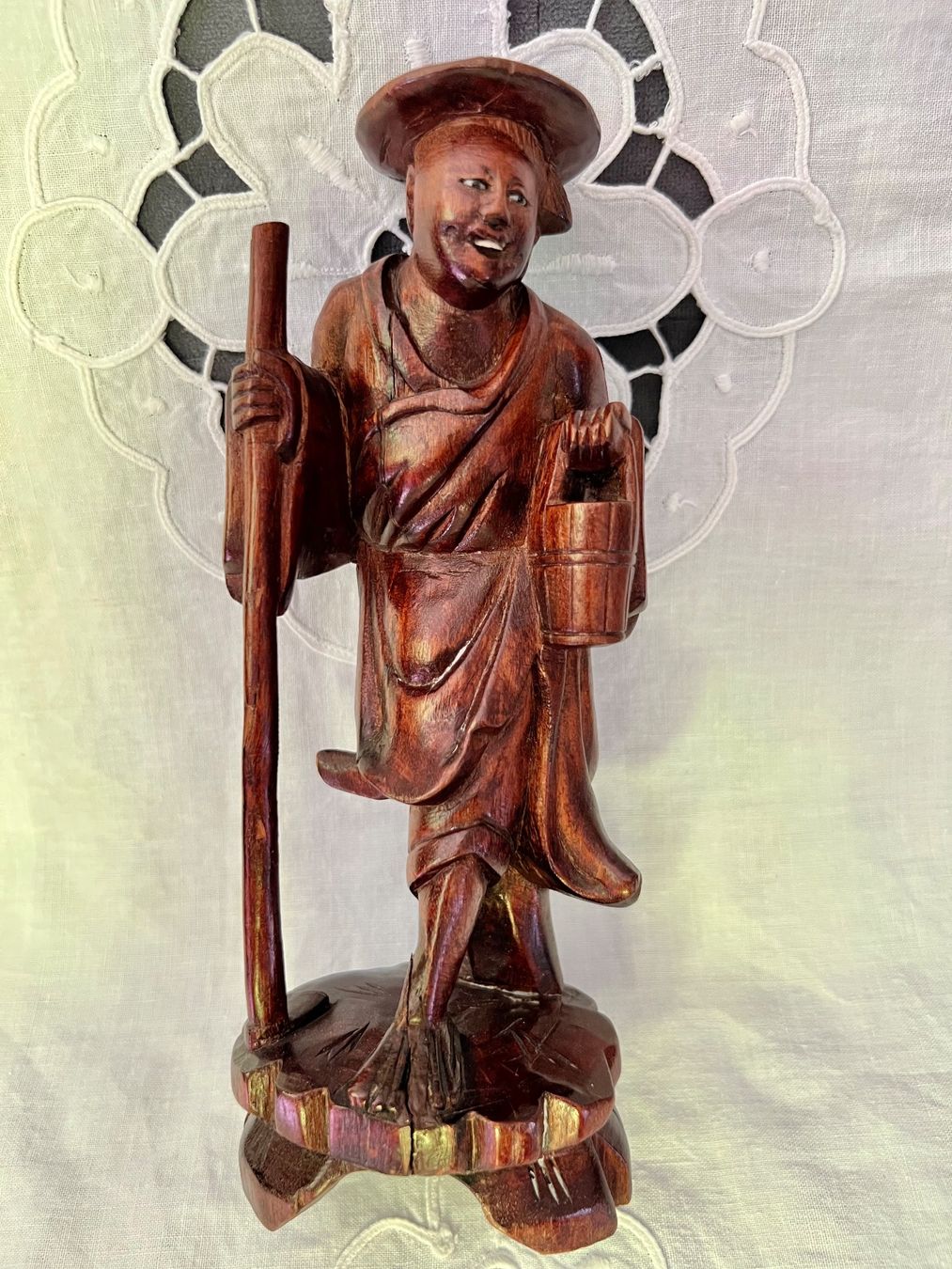 Xilografie: Chinesische Figur Holz geschnitzt 21cm – Usato da Frenkendorf venduto da Only1 5