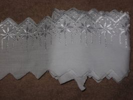 Spitze Baumwollgemisch weiss 7,5cm breit