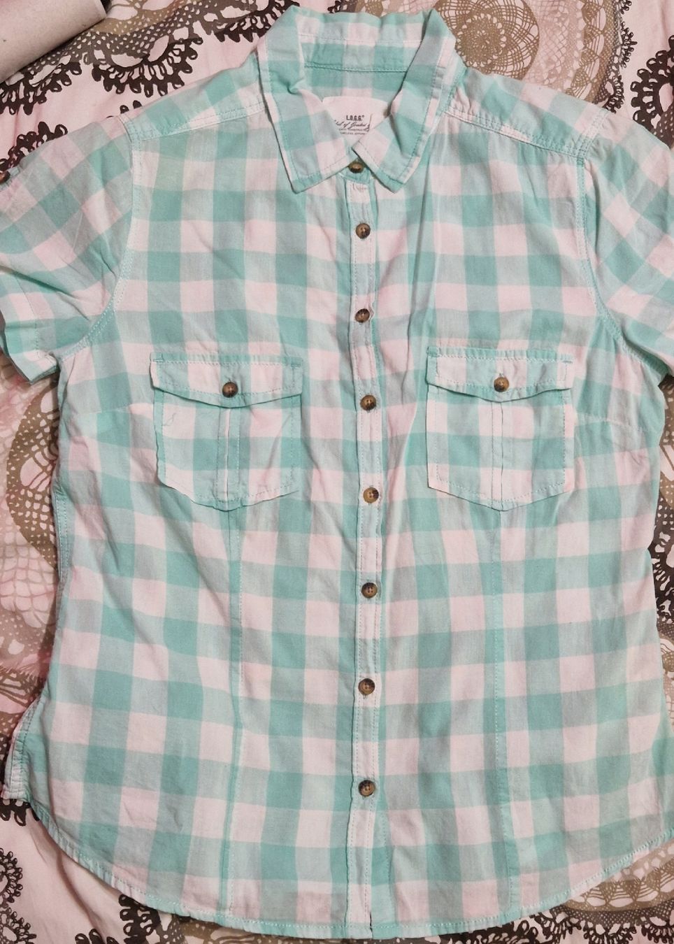 H&M Camicette: Sommerbluse, türkis-weiss kariert, Gr. 44 – Nuovo (secondo la descrizione) da Oberengstringen venduto da Sheera7 1