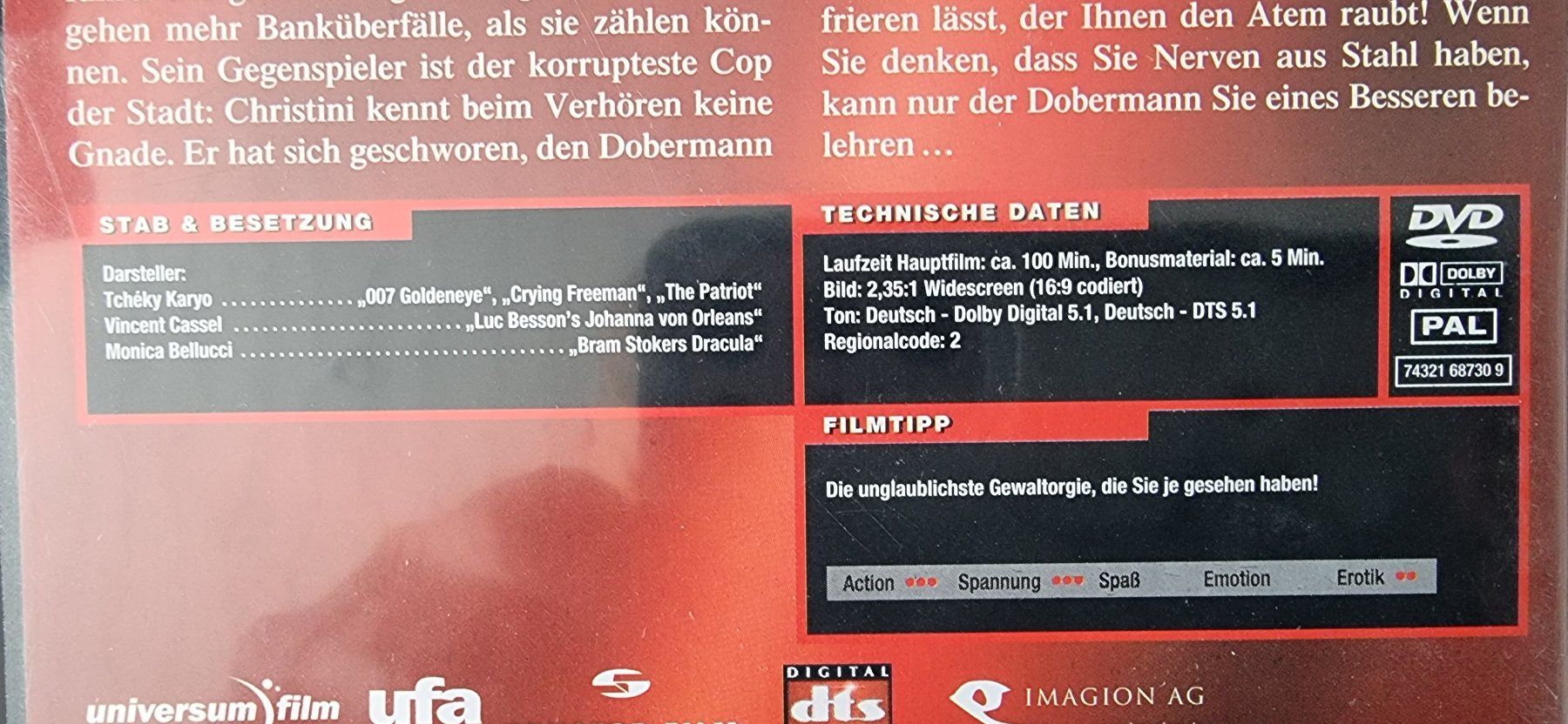 Alle DVDs: DVD Dobermann – Gebraucht aus Oetwil am See von fineli2 1