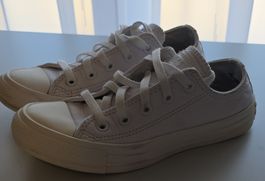 Damen Converse Turnschuhe weiss Leder Grösse 36 - gebraucht