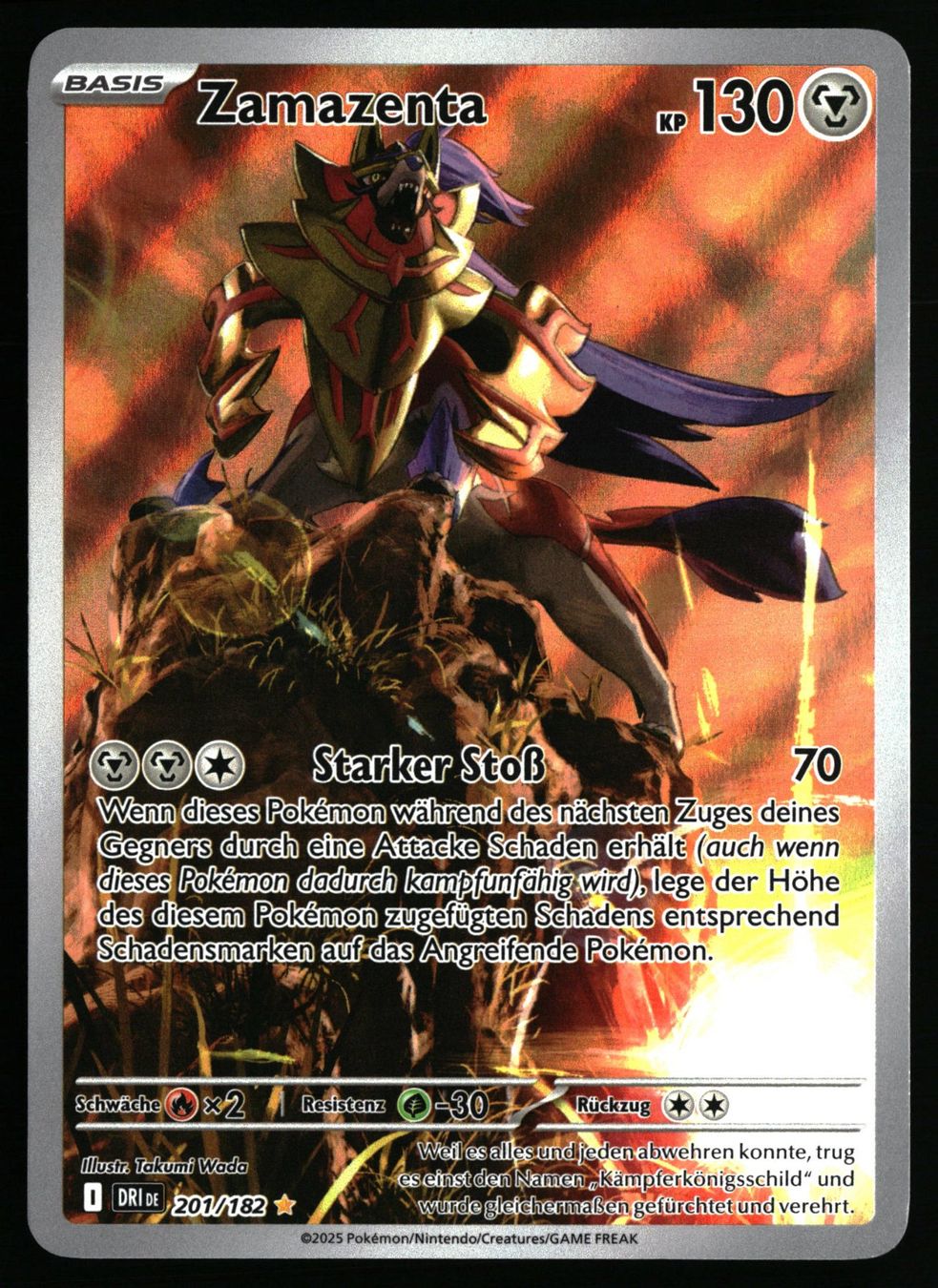 Pokémon Sammelbilder & Trading cards: Zamazenta #201 Pokemon Ewige Rivalen – Gebraucht aus Feuerthalen von Plazatoys