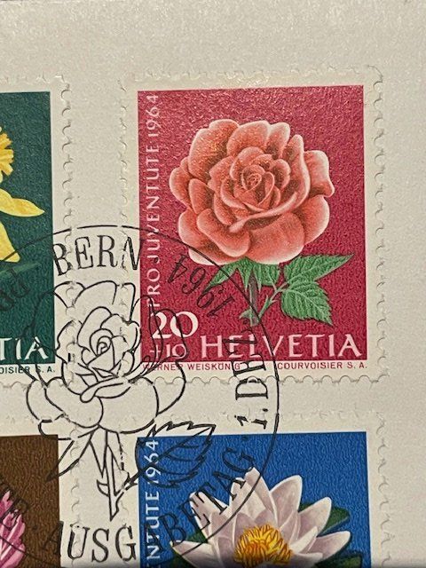 Tutti i francobolli: Projuventute Marken 1964 – Usato da Herisau venduto da ErWi9100 3