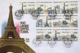 FDC MAXI 100 JAHRE EIFFEL-TURM