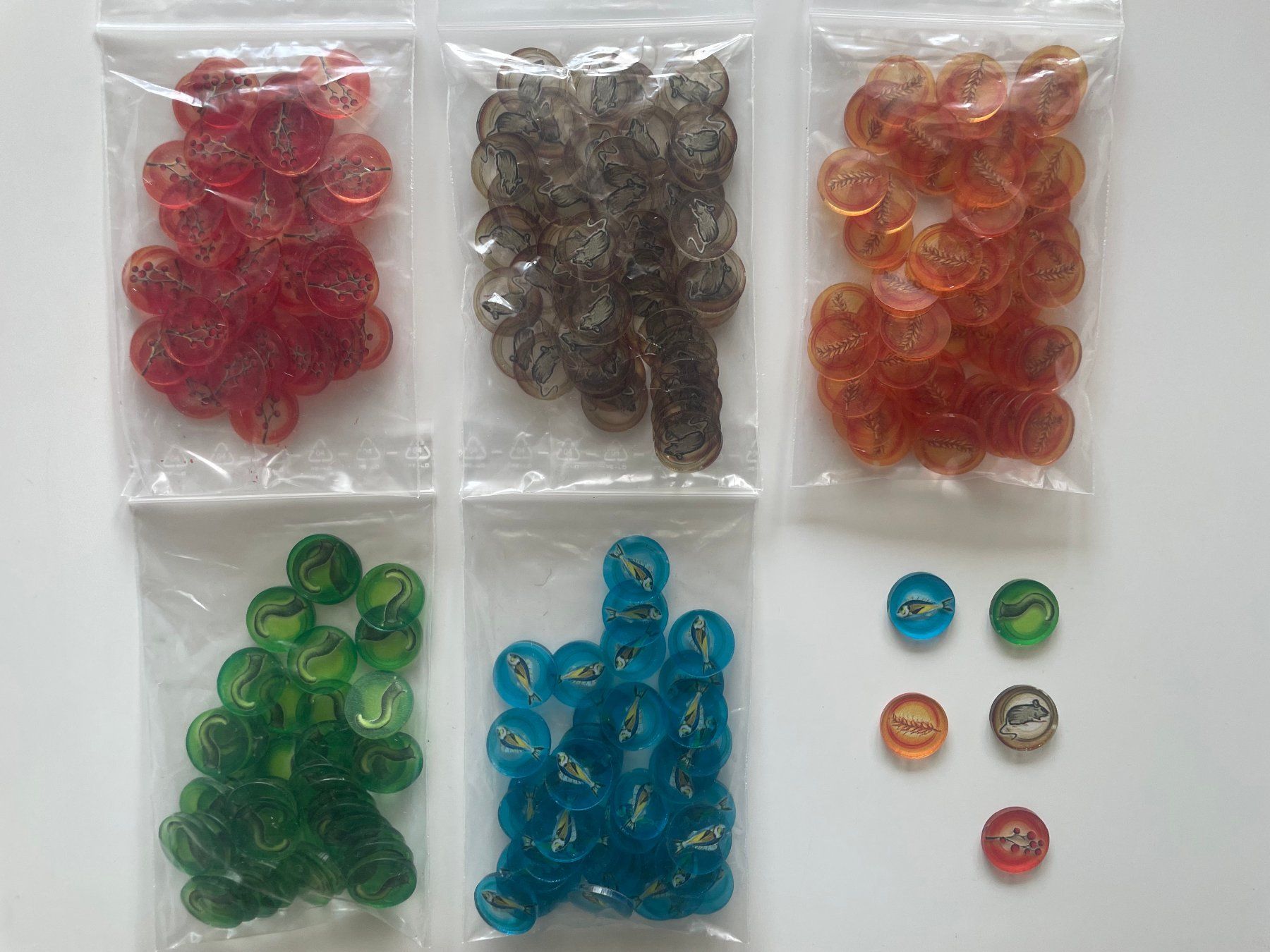 Giochi: Flügelschlag Tokens aus Acryl – Usato da Winterthur venduto da fishkopp 1