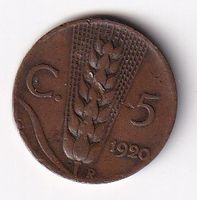 Italien 5 cent. 1920