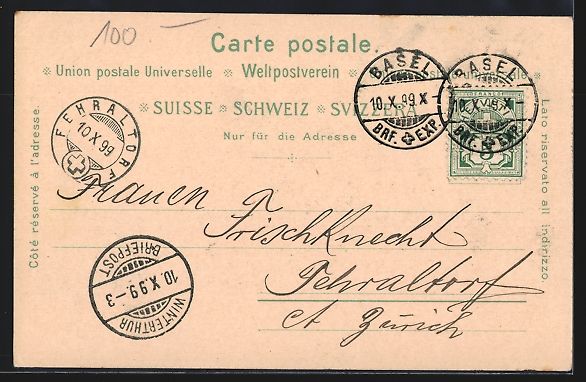 Cartoline postali: Litho Basel, Panoramablick über den Rhe – Usato da Berlin venduto da bartko-reher 1