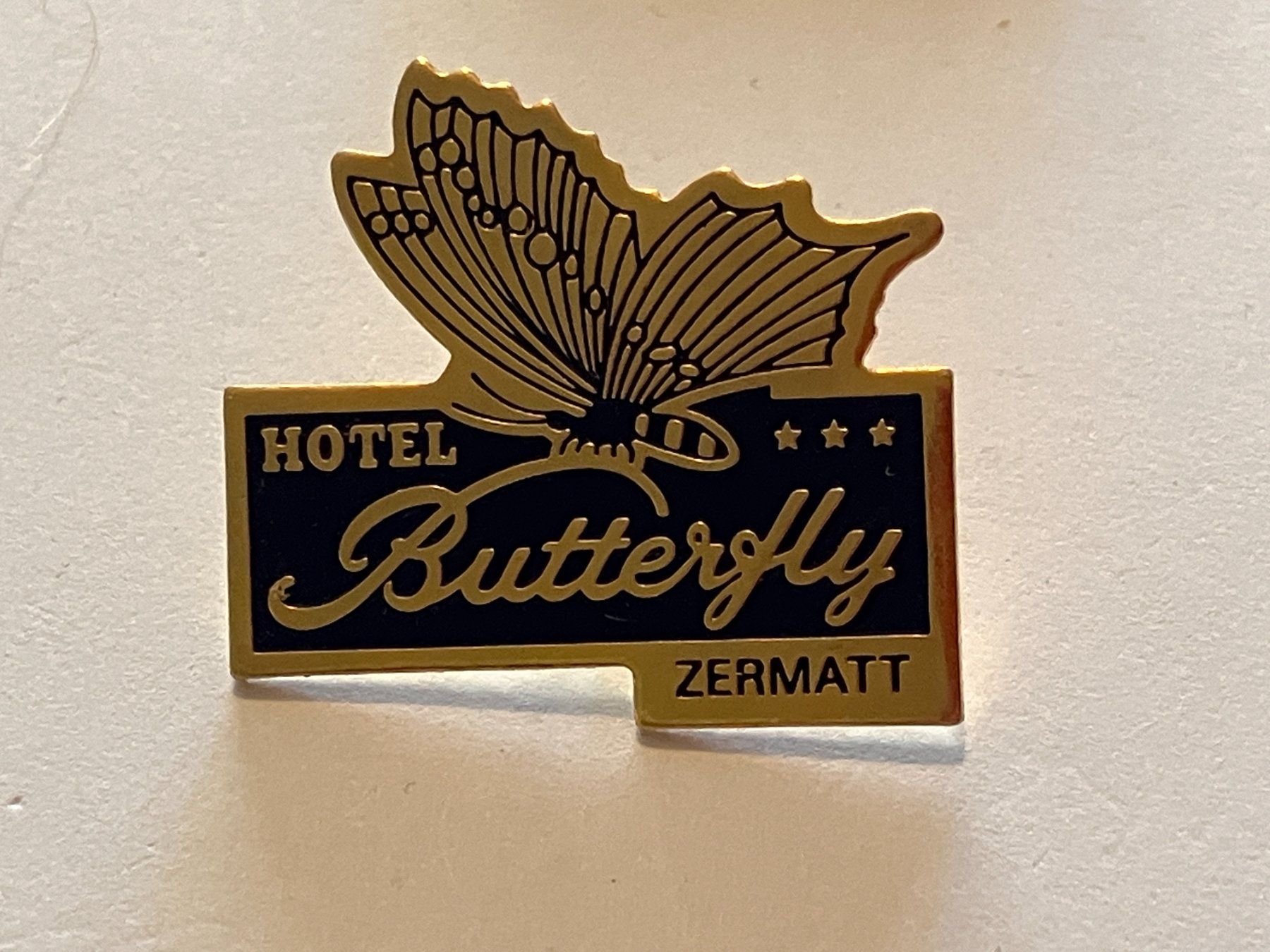 Placchette & Badge: 1 Pin Hotel Butterfly Zermatt – Usato da Basel venduto da djwwpp