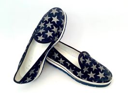 Slipper Grösse 37 silber Star Light dunkelblau wie neu
