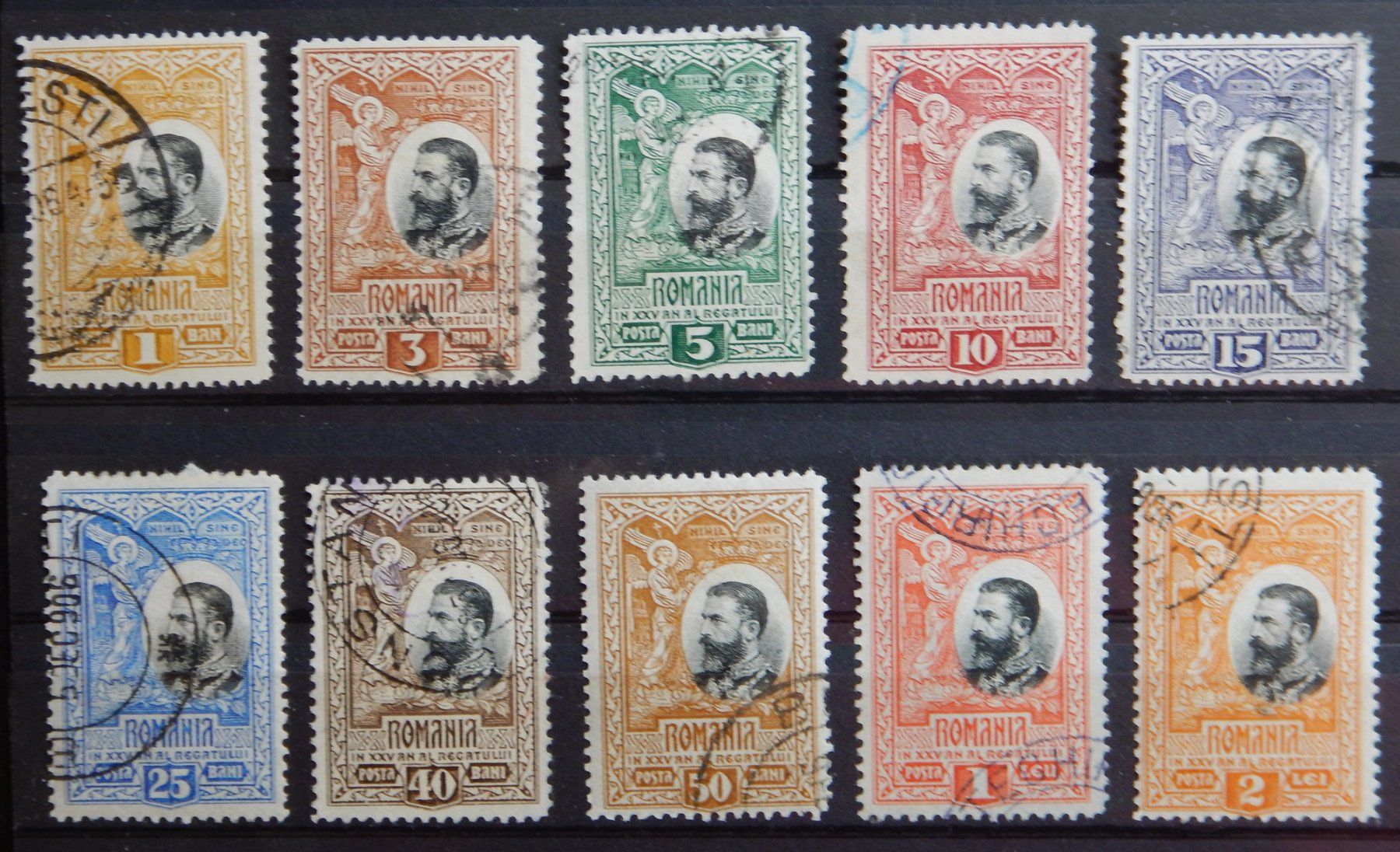 Tutti i francobolli: Rumänien Kat. 177-186 gest. 1906 – Usato da Zürich venduto da Muehlekauf