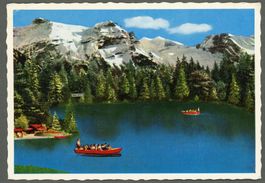  AK color Blausee BE Kandertal,knallige Ausflugsboote ≈ 1964