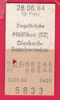 KARTON BILLETT, ZIEGELBRÜCKE - BETSCHWANDEN,2.KLASSE,EINFACH