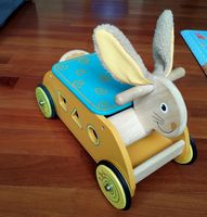 Holzspielzeug Hase 2in1 Lauflernwagen