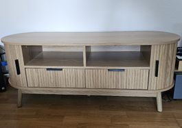 Lowboard Eiche mit 2 Schubladen und 2 offenen Fächern