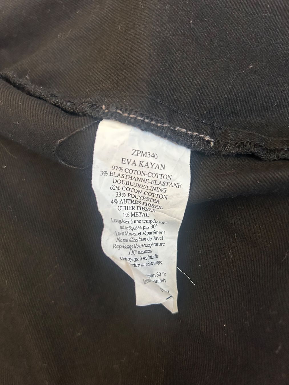 Giacche: Eva Kayan veste noire – Usato da Val-d'Illiez venduto da Dombou 4