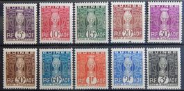 Franz. Guinea Porto Kat. 26-35 * 1938