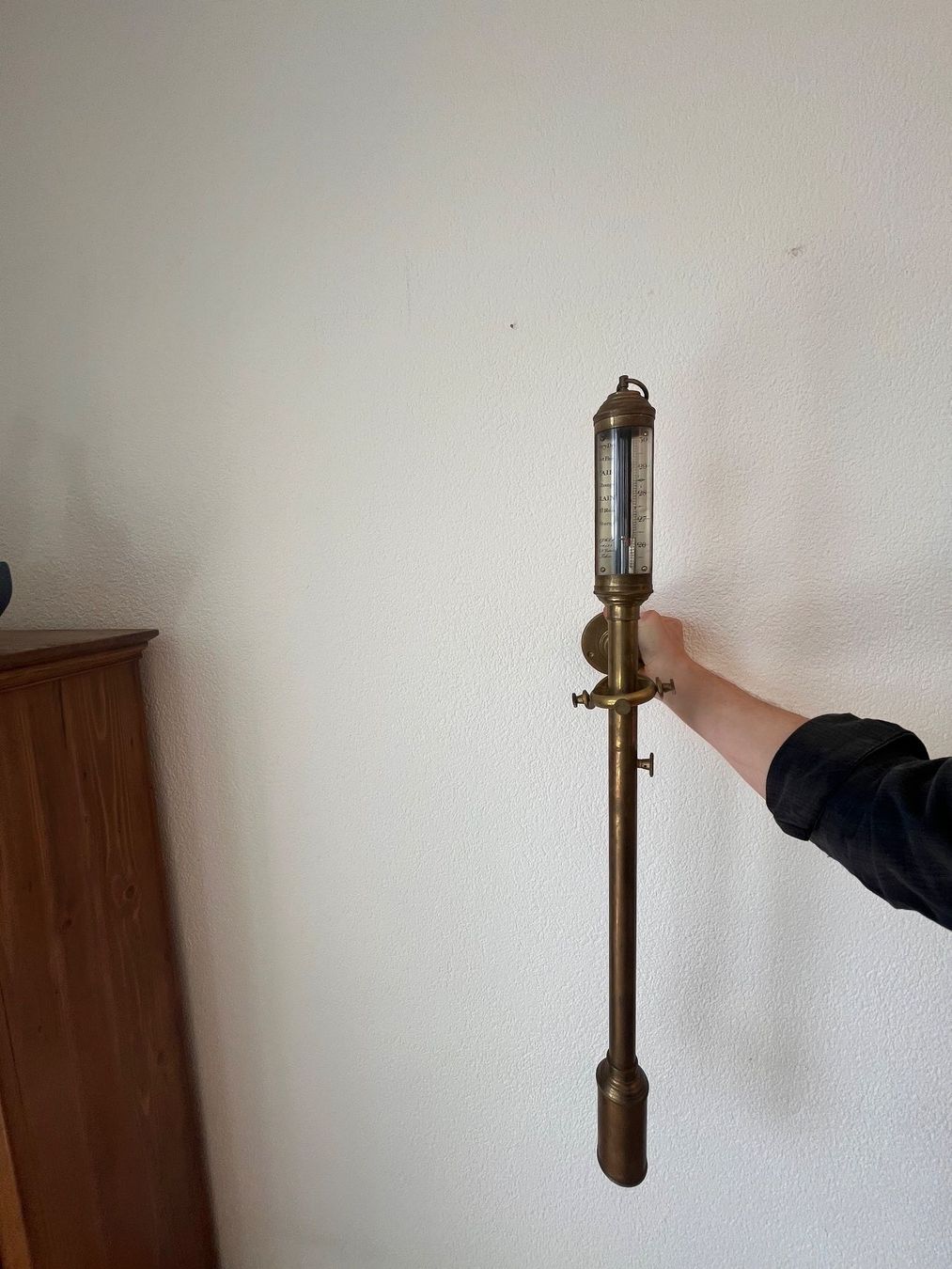 Sonstige antike Technik & Geräte: antiker Schiffsbarometer aus Messing – Gebraucht aus Mollis von Andyasi01