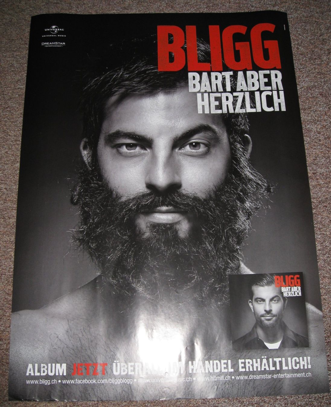 Foto & Immagini: Signiertes Poster Bligg - Bart aber herzlich – Nuovo (secondo la descrizione) da Burgdorf venduto da Crubi