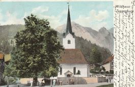 Ansichtskarte Wildhaus Toggenburg Kirche mit Stempel und ...