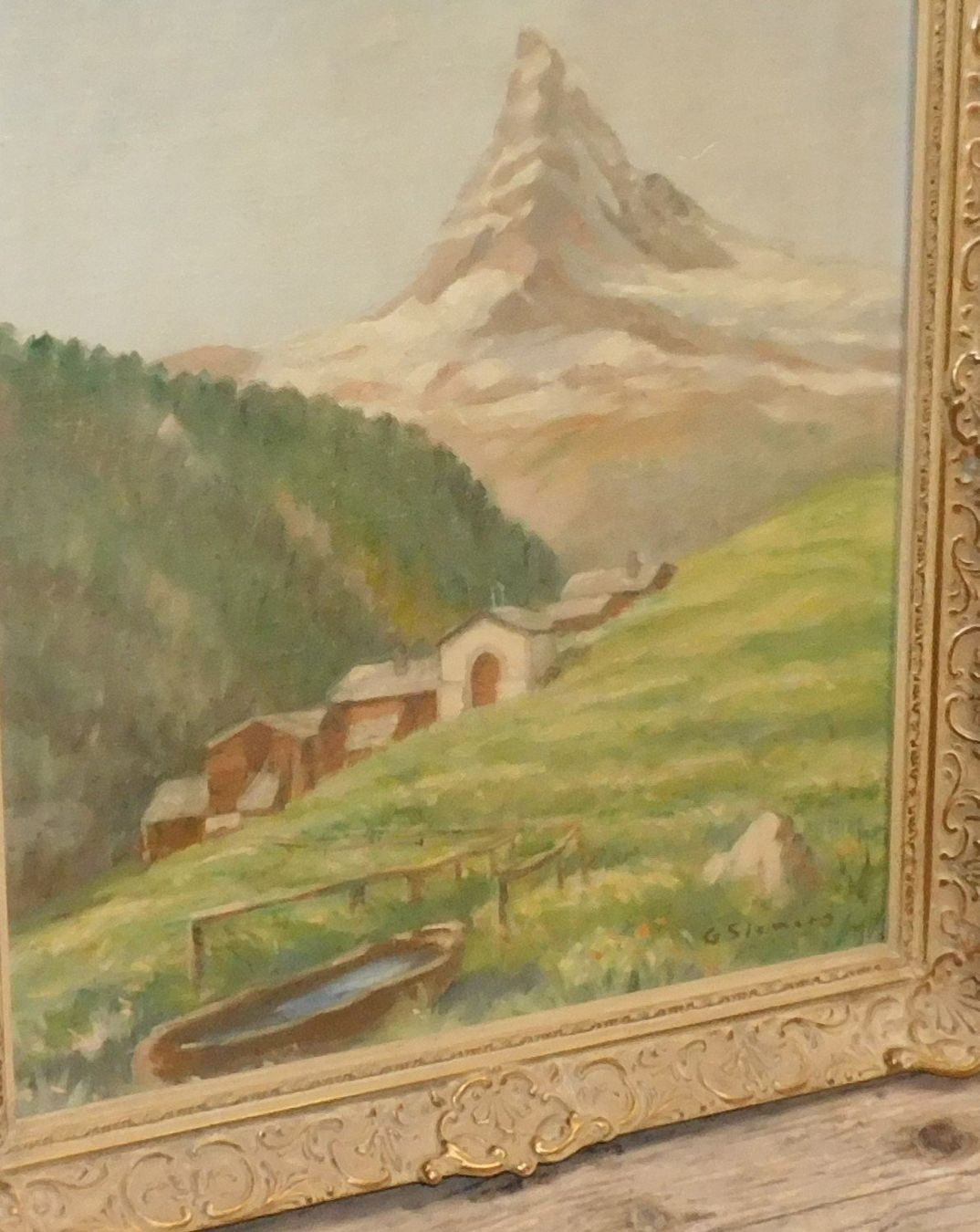 Tableaux: Sammlung Ölgemälde v G. Siemers mit Stuckrahmen  Landschaft – D'occasion à Sursee par 76 1