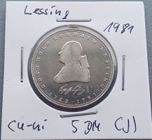 DEUTSCHLAND - BRD 1981 - 5 DM (J) - GOTTHOLD EPHRAIM LESSING