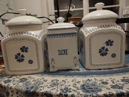 2 Villeroy & Boch- und 1 Victoria-Porzellanbehälter